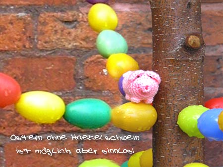 Eine eCard mit Haekelschwein